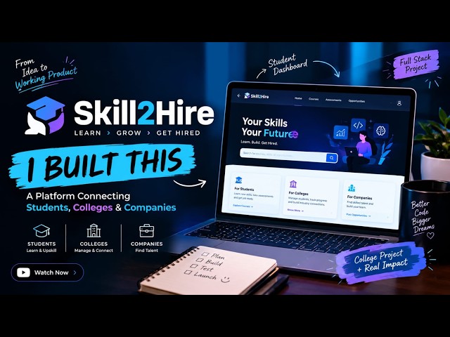 🚀 I Built Skill2Hire | Full-Stack Platform Connecting Students, Colleges & Companies.