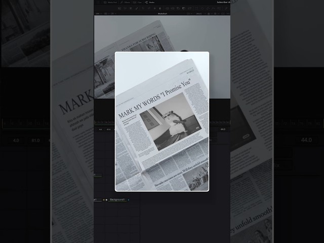 Mind-Blowing Newspaper Text Effect in Fusion (DaVinci Resolve Free) #1