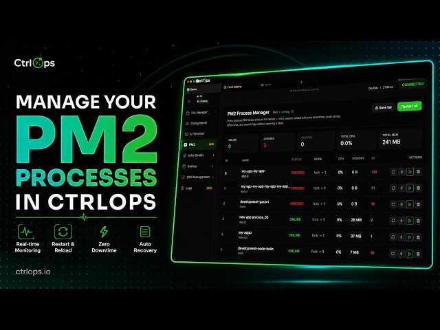 How to Manage PM2 Processes with a GUI (CtrlOps)