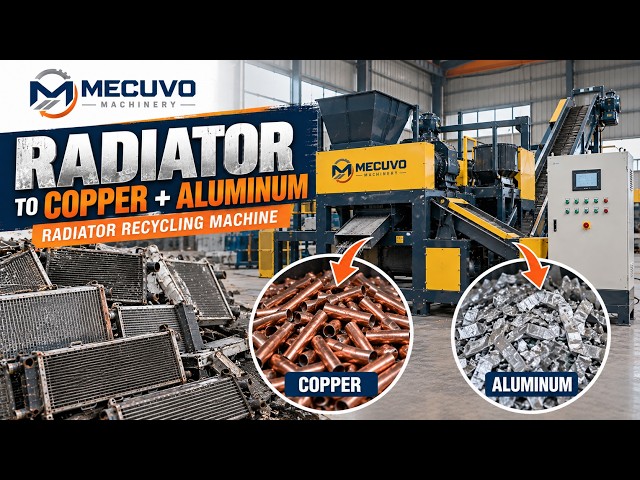 Radiator Recycling Machine in Action | Copper & Aluminum Separation | MECUVO