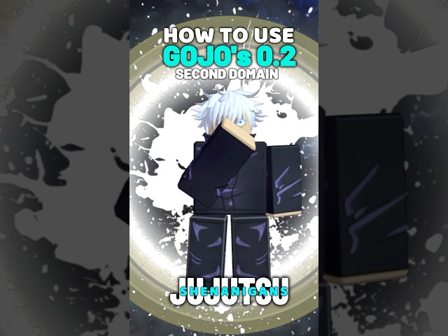 HOW TO USE GOJO’s 0.2 SECOND DOMAIN #jujutsushenanigans #jjs #gojo #jjk #jujutsukaisen #anime #fyp
