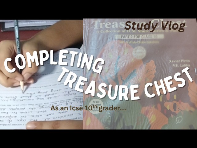Pulling a Productive Study Session for My Treasure Chest Assignment ✨#icse #class10 #studentlife