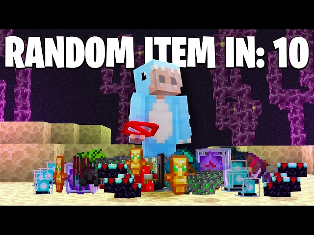 Minecraft, But I get a Random Item Every 10 SECONDS