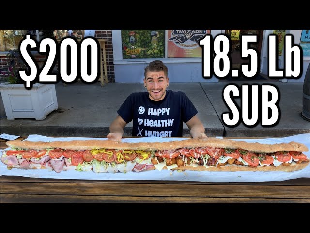UNBEATEN 18LB SANDWICH CHALLENGE (6 Feet Long) | World's Biggest Sub Sandwich | Man Vs Food
