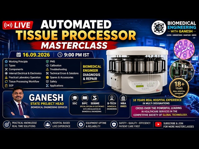 🔴 LIVE | Tissue Processor Masterclass | Working, Components, PMS, Troubleshooting | 16.09.2026