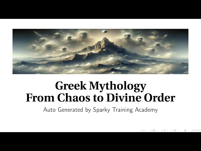 Greek Mythology: From Chaos to Divine Order