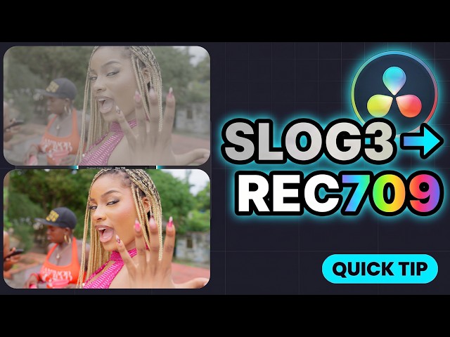 How to Convert SLog3 to Rec709 in DaVinci Resolve (Quick Tip)