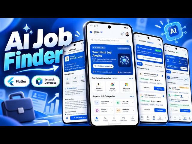 Ai Job finder in Jetpack Compose & Flutter
