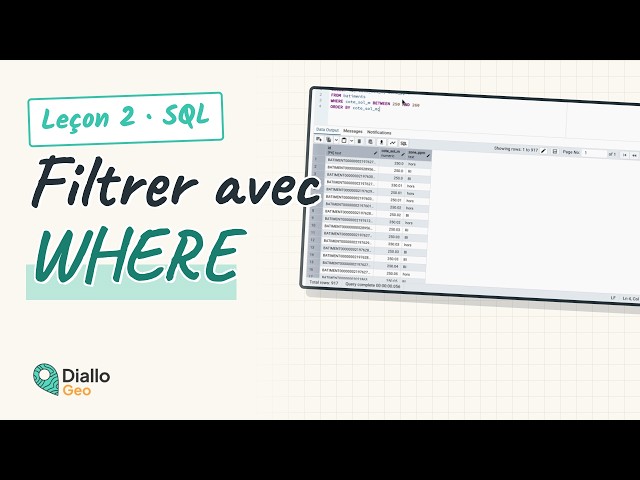 Filtrer avec WHERE, AND, OR, IN, BETWEEN, ILIKE et IS NULL | SQL sur PostgreSQL, leçon 2