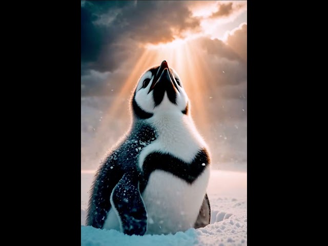 Born in the Storm 🐧❄️ #Penguin #NeverGiveUp #Motivation #Wildlife #Cinematic #Emotional #AnimalStory
