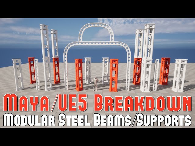 UE5/Maya Breakdown: Creating Modular Steel Beams and Supports from O’hara Airport Terminal