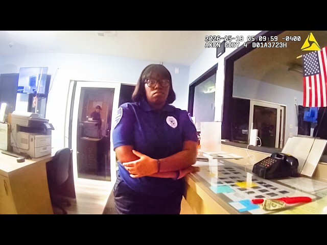 Security Guard Refuses to Let Cop Through