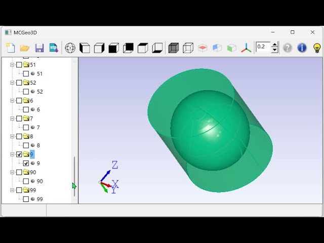 3D Display of the MCNP  Macrobody (ELL, ARB, WED, TRC, REC in this example)