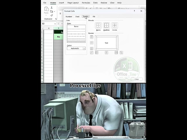 automatic border #exceltutorial #exceltips #excel #spreadsheetmagic