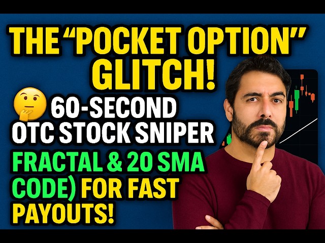 THE "POCKET OPTION" CODE! 🤫 60-Second OTC Stock Sniper (Fractal & 20 SMA Code)