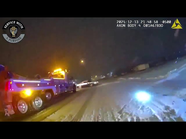 WATCH: OVI driver nearly hits tow truck on snowy road in Ohio | WHIO-TV