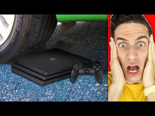 Mom Crushes PS4 with CAR! *Try Not To LAUGH Challenge*