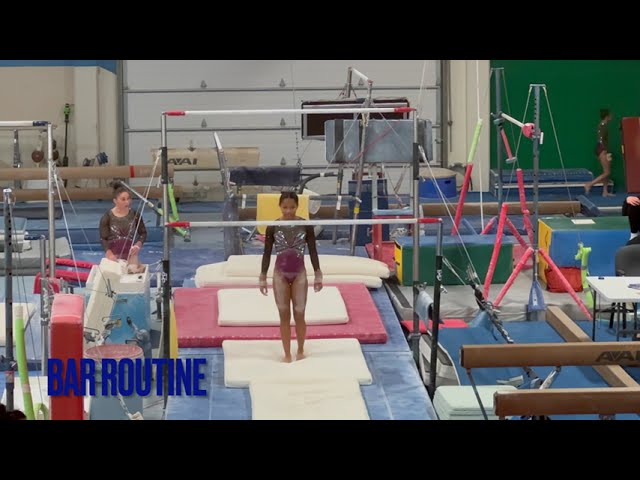 Uneven bar routine from Inter Squad in December 2023 (Level 10)