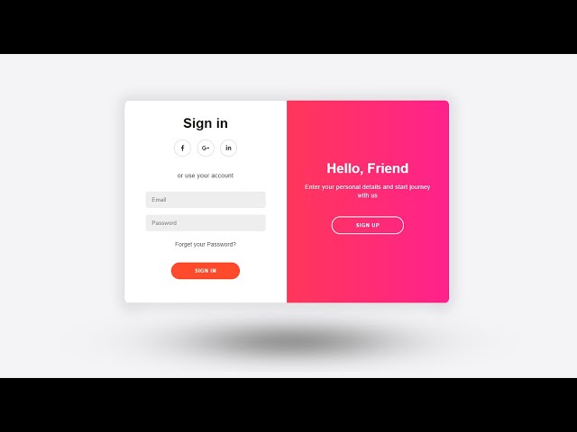 Animated Sliding Login & Signup Form | Creative Login Form with CSS Sliding Effects | The Providers