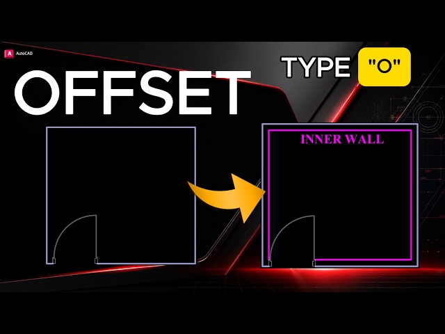 Stop Drawing Walls One by One! Use OFFSET in AutoCAD