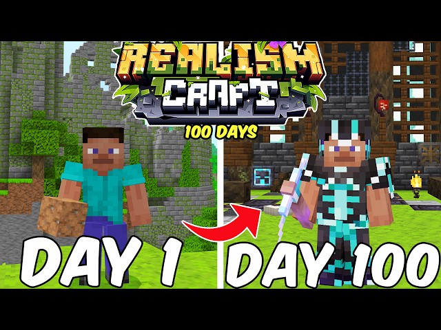 100 Days in RealismCraft Minecraft Bedrock Edition 