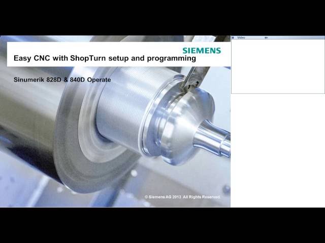 Siemens ShopTurn Setup & Programming Sinumerik 840D 828D