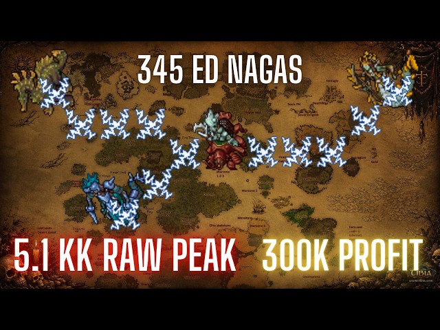 5.1KK RAW XP/H on 344 ED?! Nagas Are INSANE | 300K Profit | #tibia2026