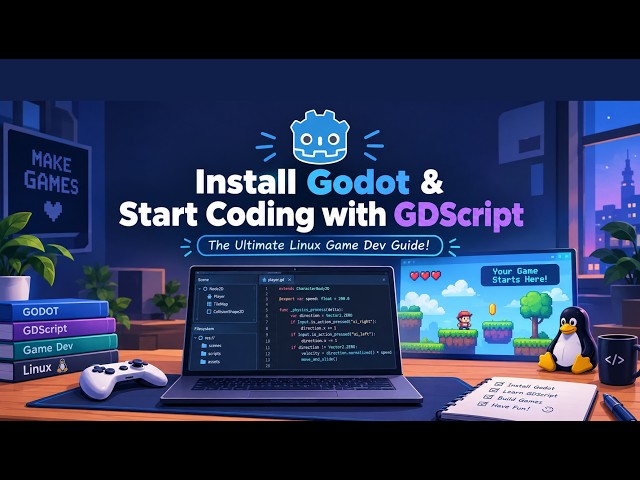 Install Godot & Start Coding with GDScript – The Ultimate Linux Game Dev Guide!