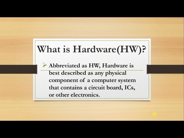 what is hardware?