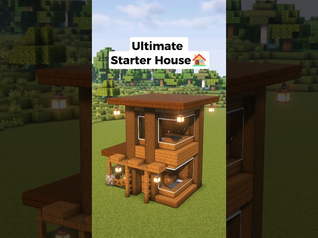 Easy Ultimate Starter Survival House 🏠 - Minecraft Short #minecraft #minecraftshorts #shorts