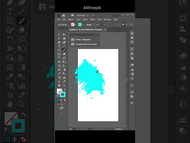 Grunge Brush Stroke #shorts