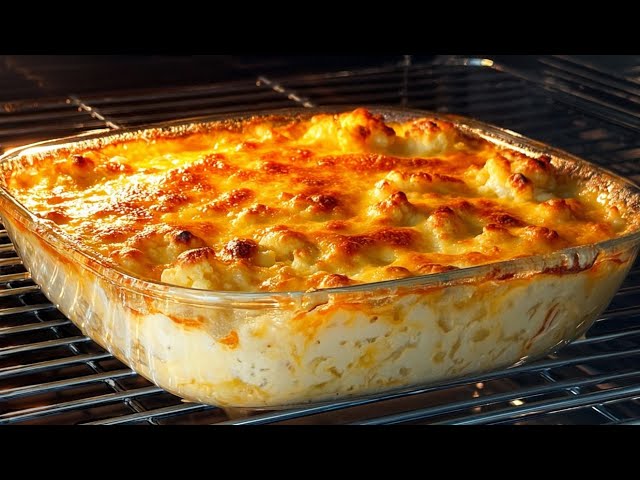 Just pour eggs over cauliflower, and the result will be amazing! Delicious casserole recipe.