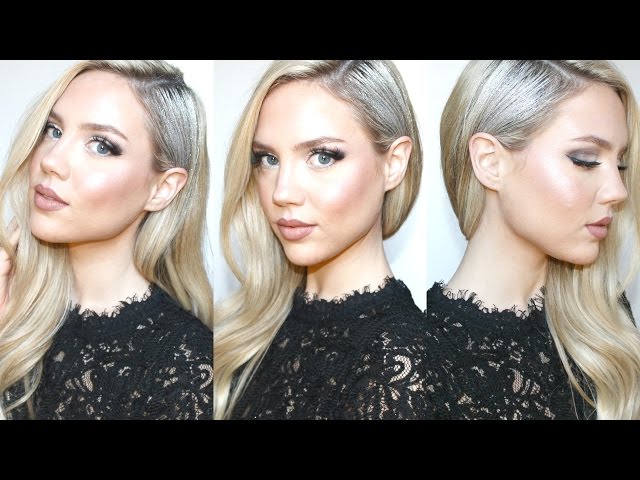 GLOWING NEW YEARS MAKEUP + Glitter Hair 2015