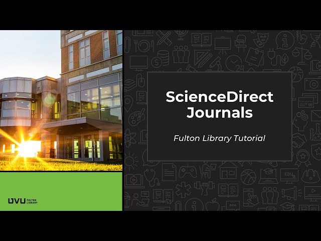 ScienceDirect Journals