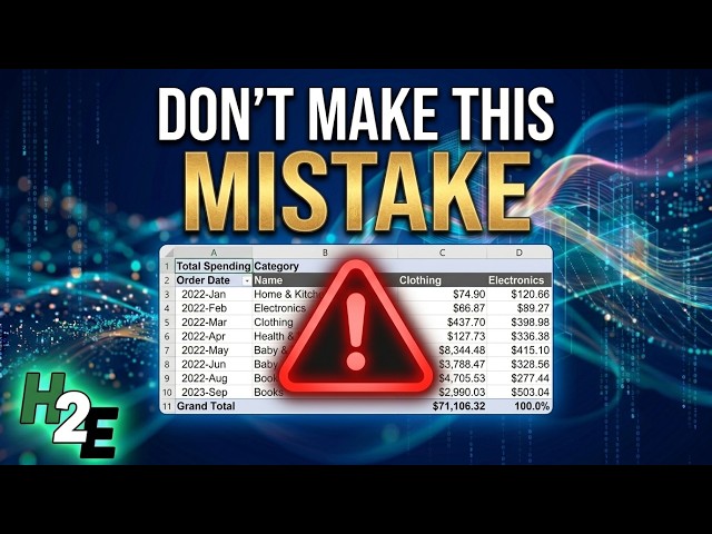 The Easiest Mistake to Make When Creating Pivot Tables!