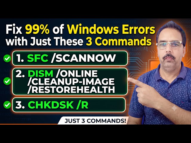 Fix 99% of Windows Errors with Just These 3 Commands