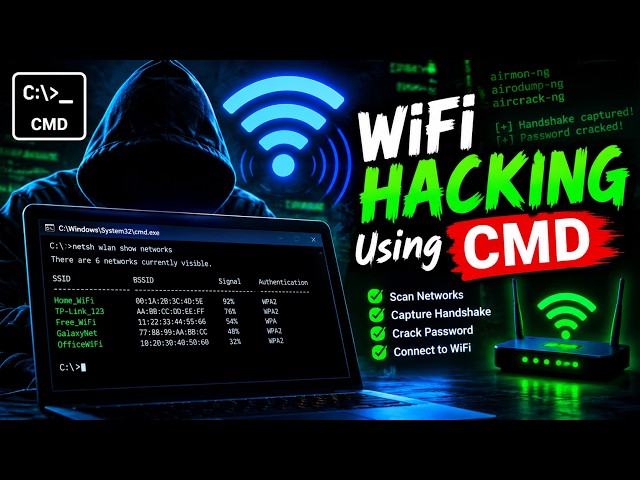 CMD WiFi Hacking Tutorial 🔥 | Ethical Hacking