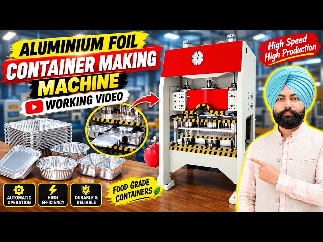 Aluminium Foil Container Making Machine Working Video 🔥 | Full Manufacturing Process | Business Idea