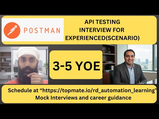 API Testing Interview Questions and Answers| 3+ YOE | API Interview| RD Automation Learning