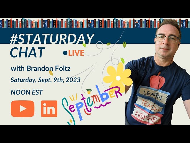 STATURDAY CHAT LIVE with Brandon Foltz, Ep. 56