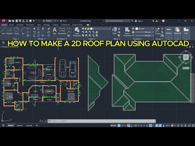 AutoCAD Roof Plan & Elevation Tutorial | Fast & Easy Method for Beginners