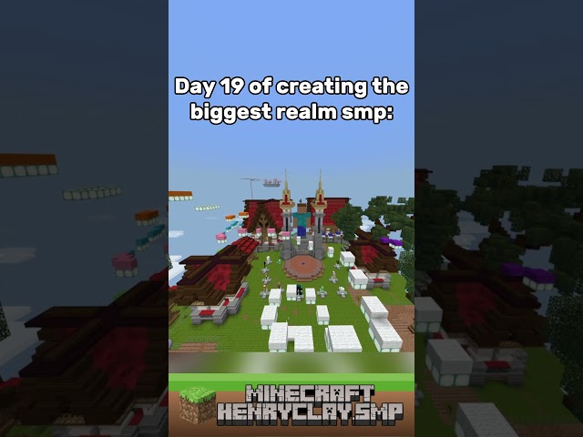 Day 19 of creating the biggest realm smp:  #minecraft #bedrock #gaming #funny