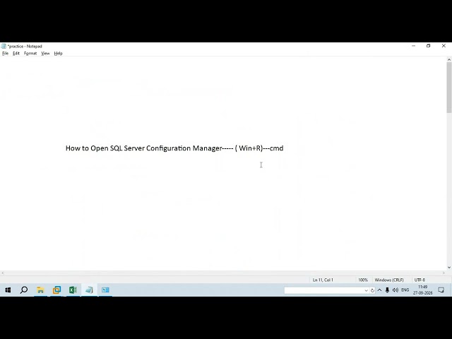 How to open sql server Configuration Manager -- SQLServerManagerXX.msc ( shortcut key -- cmd)
