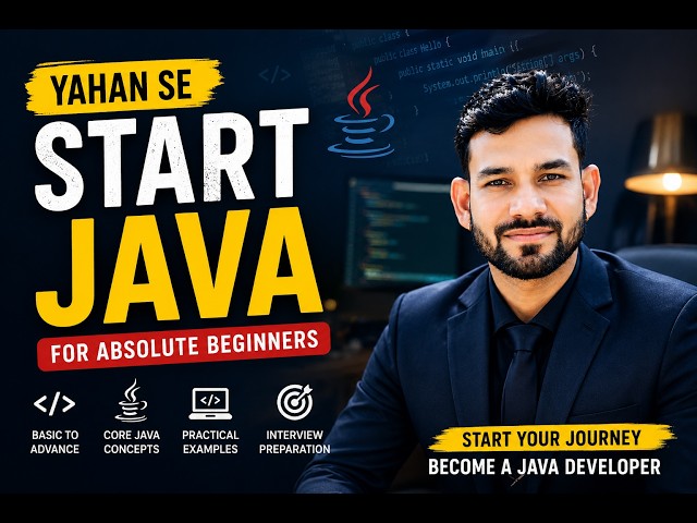 Java Full course in hindi | Basic to advance | theroy + coding + interview Question  | 