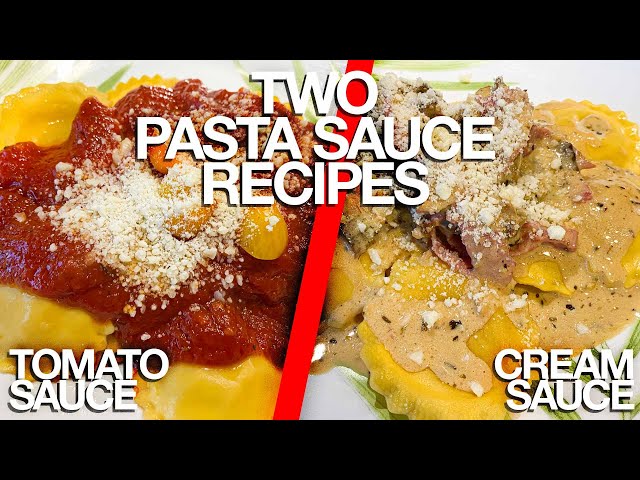 Two Pasta Sauce Recipes - Creamy Alfredo Sauce & Tomato Sauce