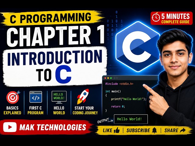 🔥 **C Programming in 5 Minutes | Learn C from ZERO | Chapter 1**