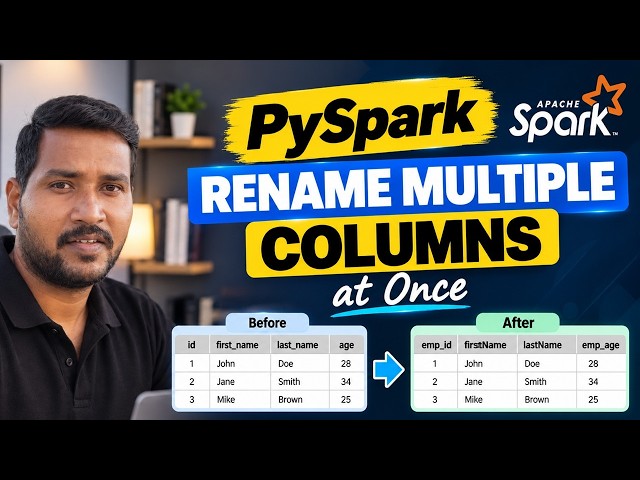 PySpark Tutorial - How to Rename Multiple Columns At Once