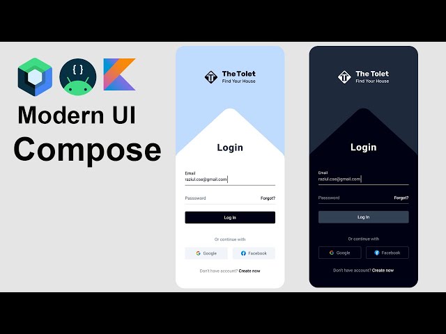 Jetpack compose UI Challenge - building a modern login screen with Jetpack Compose