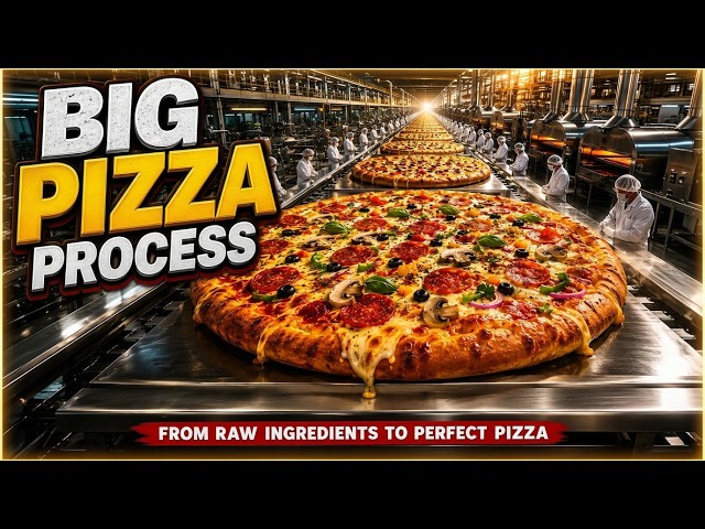 BIGGEST PIZZA FACTORY PROCESS, START TO END #pizza #youtubeshorts #trending #shorts #howitsmade