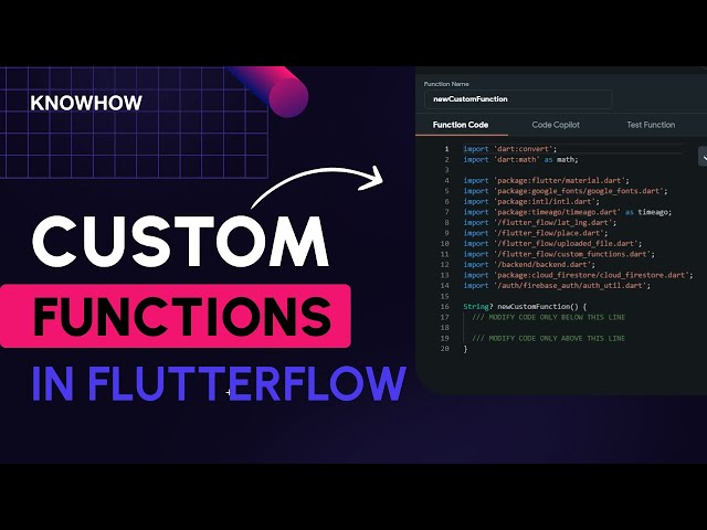 Custom Functions in FlutterFlow 2024 | No Code Development